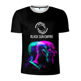 Мужская футболка 3D спортивная с принтом Black Sun Empire в Тюмени, 100% полиэстер с улучшенными характеристиками | приталенный силуэт, круглая горловина, широкие плечи, сужается к линии бедра | empire
