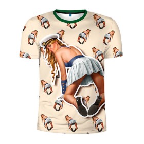 Мужская футболка 3D спортивная с принтом Девушка в Тюмени, 100% полиэстер с улучшенными характеристиками | приталенный силуэт, круглая горловина, широкие плечи, сужается к линии бедра | голые | девушки | прикол