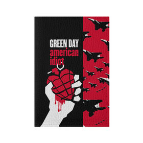 Обложка для паспорта матовая кожа с принтом Green Day в Тюмени, натуральная матовая кожа | размер 19,3 х 13,7 см; прозрачные пластиковые крепления | green day | rock | грин дей | рок