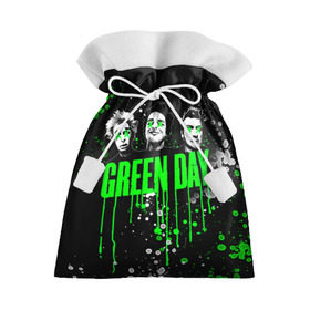 Подарочный 3D мешок с принтом Green Day в Тюмени, 100% полиэстер | Размер: 29*39 см | green day | rock | грин дей | рок
