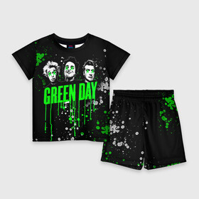 Детский костюм с шортами 3D с принтом Green Day в Тюмени,  |  | green day | rock | грин дей | рок