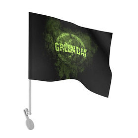 Флаг для автомобиля с принтом Green Day в Тюмени, 100% полиэстер | Размер: 30*21 см | Тематика изображения на принте: green day | rock | грин дей | рок