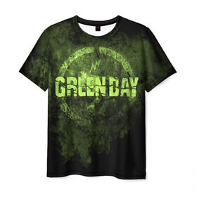 Мужская футболка 3D с принтом Green Day в Тюмени, 100% полиэфир | прямой крой, круглый вырез горловины, длина до линии бедер | Тематика изображения на принте: green day | rock | грин дей | рок