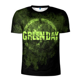 Мужская футболка 3D спортивная с принтом Green Day в Тюмени, 100% полиэстер с улучшенными характеристиками | приталенный силуэт, круглая горловина, широкие плечи, сужается к линии бедра | green day | rock | грин дей | рок