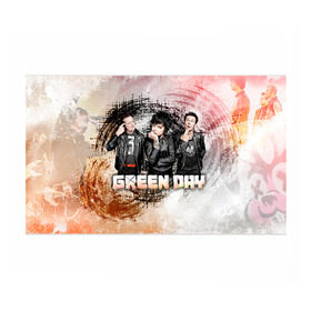 Бумага для упаковки 3D с принтом Green Day в Тюмени, пластик и полированная сталь | круглая форма, металлическое крепление в виде кольца | Тематика изображения на принте: green day | rock | грин дей | рок