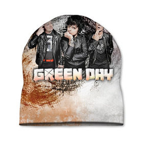 Шапка 3D с принтом Green Day в Тюмени, 100% полиэстер | универсальный размер, печать по всей поверхности изделия | green day | rock | грин дей | рок