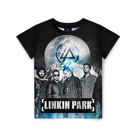 Детская футболка 3D с принтом Linkin Park в Тюмени, 100% гипоаллергенный полиэфир | прямой крой, круглый вырез горловины, длина до линии бедер, чуть спущенное плечо, ткань немного тянется | Тематика изображения на принте: linkin park | rock | линкин парк | рок