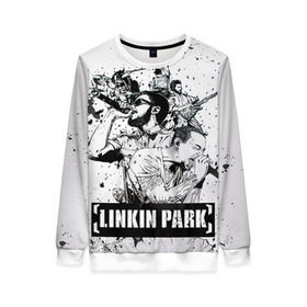Женский свитшот 3D с принтом Linkin Park в Тюмени, 100% полиэстер с мягким внутренним слоем | круглый вырез горловины, мягкая резинка на манжетах и поясе, свободная посадка по фигуре | linkin park | rock | линкин парк | рок