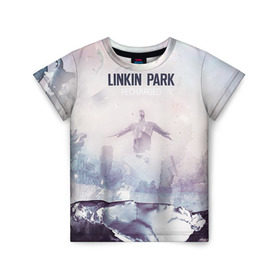 Детская футболка 3D с принтом Linkin Park в Тюмени, 100% гипоаллергенный полиэфир | прямой крой, круглый вырез горловины, длина до линии бедер, чуть спущенное плечо, ткань немного тянется | Тематика изображения на принте: linkin park | rock | линкин парк | рок