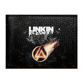 Обложка для студенческого билета с принтом Linkin Park в Тюмени, натуральная кожа | Размер: 11*8 см; Печать на всей внешней стороне | Тематика изображения на принте: linkin park | rock | линкин парк | рок