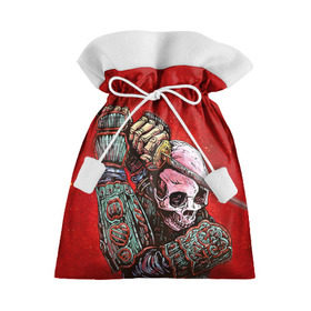 Подарочный 3D мешок с принтом Скелет в Тюмени, 100% полиэстер | Размер: 29*39 см | Тематика изображения на принте: скелет