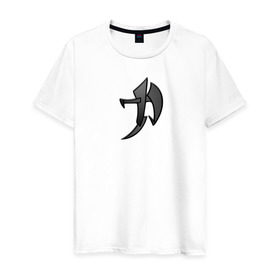 Мужская футболка хлопок с принтом Иероглиф Сила в Тюмени, 100% хлопок | прямой крой, круглый вырез горловины, длина до линии бедер, слегка спущенное плечо. | japan | power | восток | сила | тату | япония | японский иероглиф 