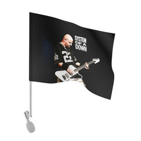 Флаг для автомобиля с принтом System of a Down в Тюмени, 100% полиэстер | Размер: 30*21 см | hard rock | metal | rock | serj | system of a down | tankian | метал | рок | систем | танкян | хардрок