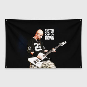 Флаг-баннер с принтом System of a Down в Тюмени, 100% полиэстер | размер 67 х 109 см, плотность ткани — 95 г/м2; по краям флага есть четыре люверса для крепления | hard rock | metal | rock | serj | system of a down | tankian | метал | рок | систем | танкян | хардрок