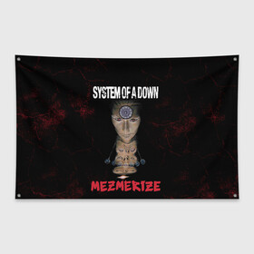 Флаг-баннер с принтом System of a Down в Тюмени, 100% полиэстер | размер 67 х 109 см, плотность ткани — 95 г/м2; по краям флага есть четыре люверса для крепления | hard rock | metal | rock | serj | system of a down | tankian | метал | рок | систем | танкян | хардрок