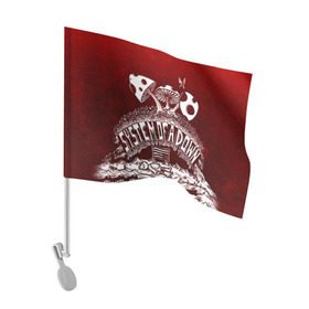 Флаг для автомобиля с принтом System of a Down в Тюмени, 100% полиэстер | Размер: 30*21 см | hard rock | metal | rock | serj | system of a down | tankian | метал | рок | систем | танкян | хардрок