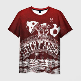 Мужская футболка 3D с принтом System of a Down в Тюмени, 100% полиэфир | прямой крой, круглый вырез горловины, длина до линии бедер | hard rock | metal | rock | serj | system of a down | tankian | метал | рок | систем | танкян | хардрок