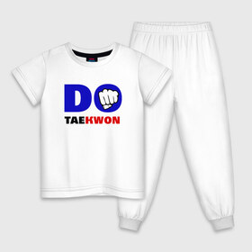 Детская пижама хлопок с принтом Do taekwon-do в Тюмени, 100% хлопок |  брюки и футболка прямого кроя, без карманов, на брюках мягкая резинка на поясе и по низу штанин
 | тхэквондо