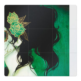 Магнитный плакат 3Х3 с принтом Девушка на хэллуин в Тюмени, Полимерный материал с магнитным слоем | 9 деталей размером 9*9 см | Тематика изображения на принте: 