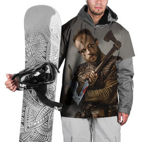 Накидка на куртку 3D с принтом Флоки в Тюмени, 100% полиэстер |  | Тематика изображения на принте: vikings | вальхалла | викинги | рагнар лодброк | сериалы | флоки