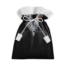 Подарочный 3D мешок с принтом Эмблема Викингов в Тюмени, 100% полиэстер | Размер: 29*39 см | vikings | вальхалла | викинги | лого | рагнар лодброк | сериалы | эмблема