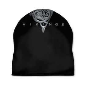 Шапка 3D с принтом Эмблема Викингов в Тюмени, 100% полиэстер | универсальный размер, печать по всей поверхности изделия | Тематика изображения на принте: vikings | вальхалла | викинги | лого | рагнар лодброк | сериалы | эмблема