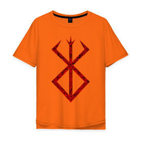 Мужская футболка хлопок Oversize с принтом Берсерк. Клеймо. в Тюмени, 100% хлопок | свободный крой, круглый ворот, “спинка” длиннее передней части | berserk | берсерк | клеймо