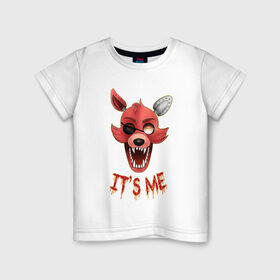 Детская футболка хлопок с принтом Five nights at Freddy`s Foxy в Тюмени, 100% хлопок | круглый вырез горловины, полуприлегающий силуэт, длина до линии бедер | Тематика изображения на принте: фнаф