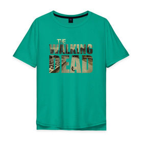 Мужская футболка хлопок Oversize с принтом The Walking Dead в Тюмени, 100% хлопок | свободный крой, круглый ворот, “спинка” длиннее передней части | зомби