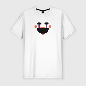 Мужская футболка премиум с принтом Five nights at Freddy`s Puppet в Тюмени, 92% хлопок, 8% лайкра | приталенный силуэт, круглый вырез ворота, длина до линии бедра, короткий рукав | фнаф