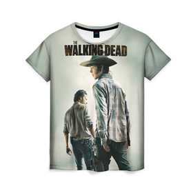 Женская футболка 3D с принтом The Walking Dead в Тюмени, 100% полиэфир ( синтетическое хлопкоподобное полотно) | прямой крой, круглый вырез горловины, длина до линии бедер | зомби