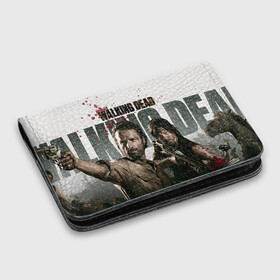 Картхолдер с принтом с принтом The Walking Dead в Тюмени, натуральная матовая кожа | размер 7,3 х 10 см; кардхолдер имеет 4 кармана для карт; | зомби
