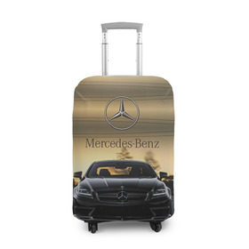 Чехол для чемодана 3D с принтом Mercedes в Тюмени, 86% полиэфир, 14% спандекс | двустороннее нанесение принта, прорези для ручек и колес | amg | benz | mercedes | бенс | бенц | мерседес