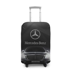 Чехол для чемодана 3D с принтом Mercedes в Тюмени, 86% полиэфир, 14% спандекс | двустороннее нанесение принта, прорези для ручек и колес | amg | benz | mercedes | бенс | бенц | мерседес