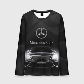 Мужской лонгслив 3D с принтом Mercedes в Тюмени, 100% полиэстер | длинные рукава, круглый вырез горловины, полуприлегающий силуэт | Тематика изображения на принте: amg | benz | mercedes | бенс | бенц | мерседес