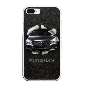Чехол для iPhone 7Plus/8 Plus матовый с принтом Mercedes в Тюмени, Силикон | Область печати: задняя сторона чехла, без боковых панелей | amg | benz | mercedes | бенс | бенц | кожа | мерседес