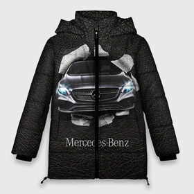 Женская зимняя куртка 3D с принтом Mercedes в Тюмени, верх — 100% полиэстер; подкладка — 100% полиэстер; утеплитель — 100% полиэстер | длина ниже бедра, силуэт Оверсайз. Есть воротник-стойка, отстегивающийся капюшон и ветрозащитная планка. 

Боковые карманы с листочкой на кнопках и внутренний карман на молнии | amg | benz | mercedes | бенс | бенц | кожа | мерседес