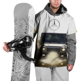 Накидка на куртку 3D с принтом Mercedes в Тюмени, 100% полиэстер |  | Тематика изображения на принте: amg | benz | gelentvagen | mercedes | бенс | бенц | гелентваген | гелик | мерседес