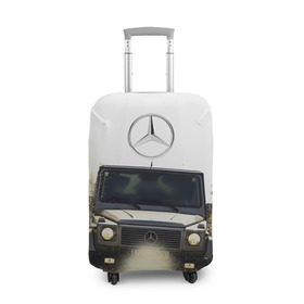 Чехол для чемодана 3D с принтом Mercedes в Тюмени, 86% полиэфир, 14% спандекс | двустороннее нанесение принта, прорези для ручек и колес | amg | benz | gelentvagen | mercedes | бенс | бенц | гелентваген | гелик | мерседес