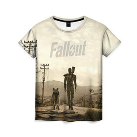 Женская футболка 3D с принтом Fallout в Тюмени, 100% полиэфир ( синтетическое хлопкоподобное полотно) | прямой крой, круглый вырез горловины, длина до линии бедер | fallout | бункер | постапокалиптические | фалаут | фаллаут | фолаут | фоллаут