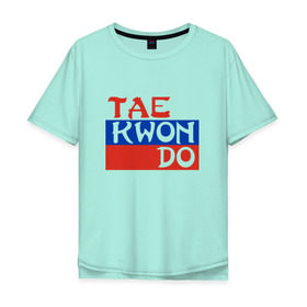 Мужская футболка хлопок Oversize с принтом Taekwondo Россия в Тюмени, 100% хлопок | свободный крой, круглый ворот, “спинка” длиннее передней части | тхэквондо