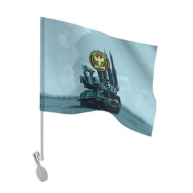 Флаг для автомобиля с принтом Войска Противовоздушной обороны в Тюмени, 100% полиэстер | Размер: 30*21 см | армия | войска | всадники апокалипсиса | пво | ракетчики | тополя