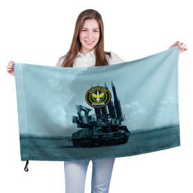 Флаг 3D с принтом Войска Противовоздушной обороны в Тюмени, 100% полиэстер | плотность ткани — 95 г/м2, размер — 67 х 109 см. Принт наносится с одной стороны | армия | войска | всадники апокалипсиса | пво | ракетчики | тополя
