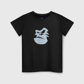Детская футболка хлопок с принтом Горилла в Тюмени, 100% хлопок | круглый вырез горловины, полуприлегающий силуэт, длина до линии бедер | новый год | обезьяна | символ года | символ года   обезьяна.горилла