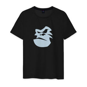 Мужская футболка хлопок с принтом Горилла в Тюмени, 100% хлопок | прямой крой, круглый вырез горловины, длина до линии бедер, слегка спущенное плечо. | новый год | обезьяна | символ года | символ года   обезьяна.горилла