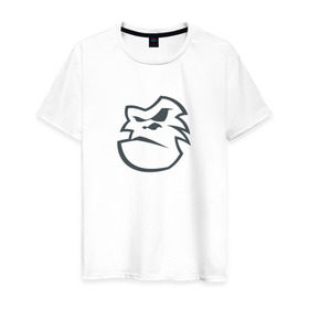 Мужская футболка хлопок с принтом Горилла в Тюмени, 100% хлопок | прямой крой, круглый вырез горловины, длина до линии бедер, слегка спущенное плечо. | горилла | обезьяна | обезьяна   символ 2016 года.новый год | символ года