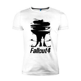 Мужская футболка премиум с принтом Fallout 4: взрыв в Тюмени, 92% хлопок, 8% лайкра | приталенный силуэт, круглый вырез ворота, длина до линии бедра, короткий рукав | fallout | fallout 4: взрыввзрыв | апокалипсис | игры | подарок | ядерный