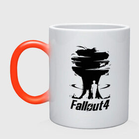 Кружка хамелеон с принтом Fallout 4: взрыв в Тюмени, керамика | меняет цвет при нагревании, емкость 330 мл | Тематика изображения на принте: fallout | fallout 4: взрыввзрыв | апокалипсис | игры | подарок | ядерный