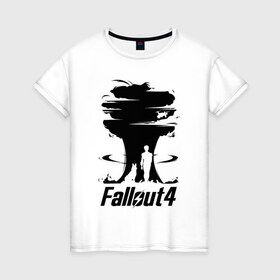 Женская футболка хлопок с принтом Fallout 4: взрыв в Тюмени, 100% хлопок | прямой крой, круглый вырез горловины, длина до линии бедер, слегка спущенное плечо | fallout | fallout 4: взрыввзрыв | апокалипсис | игры | подарок | ядерный