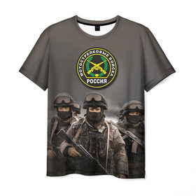 Мужская футболка 3D с принтом Мотострелковые войска в Тюмени, 100% полиэфир | прямой крой, круглый вырез горловины, длина до линии бедер | армия | войска | мотострелки | пехота | силовые войска